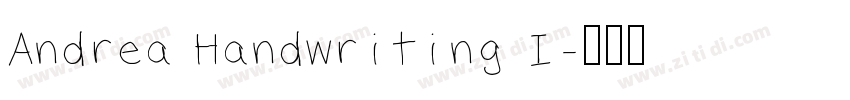 Andrea Handwriting I字体转换